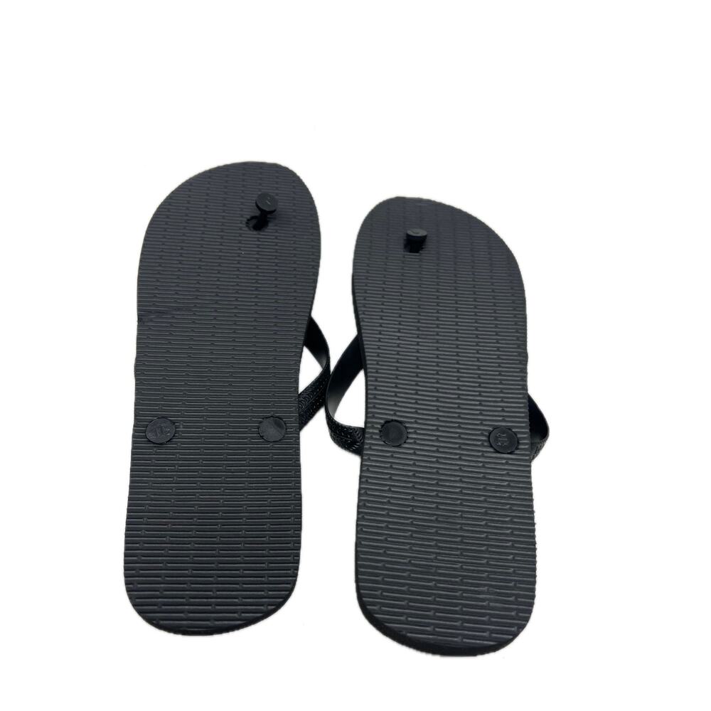 No Brand Flip-Flops Black Sandals Men's Size 11 - Picture 3 of 4